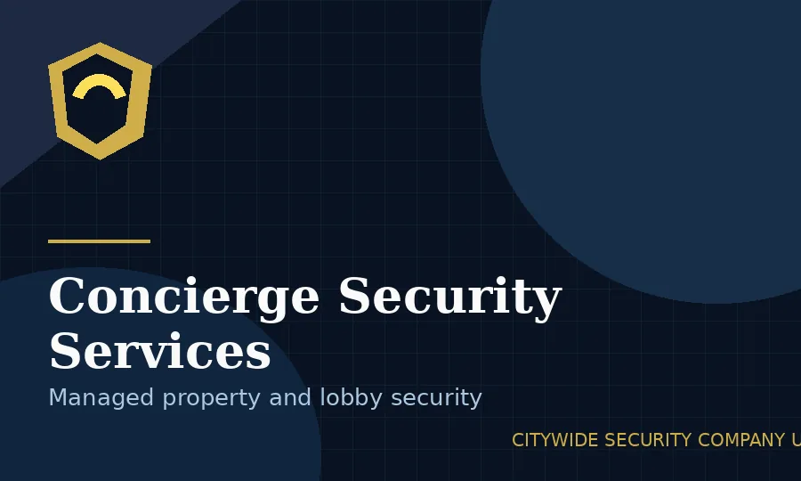Concierge security officer in a managed building lobby