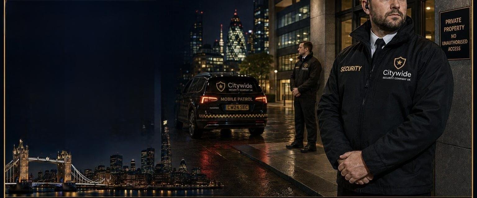 Citywide security officer supporting professional UK security services